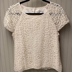 J.Crew cream blouse, size 4.